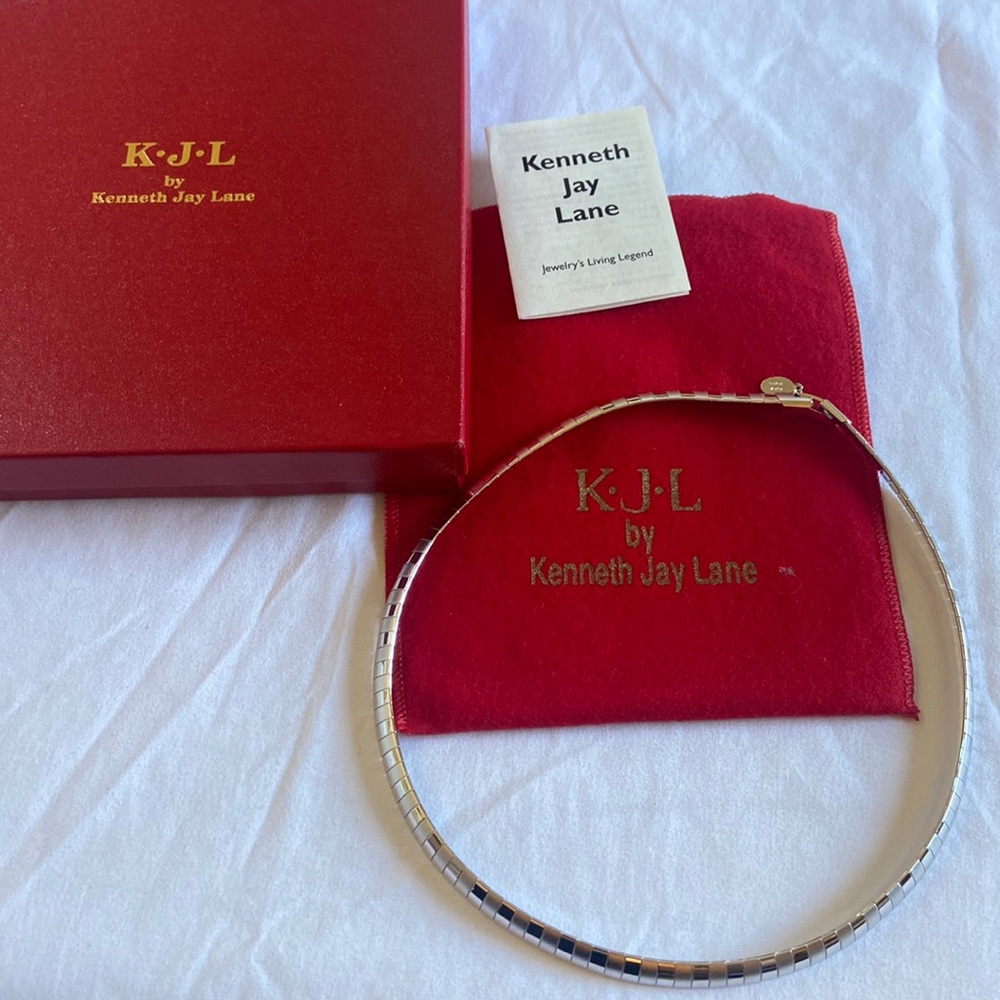 Kjl Kenneth Jay Lane Silver Necklace - image 1